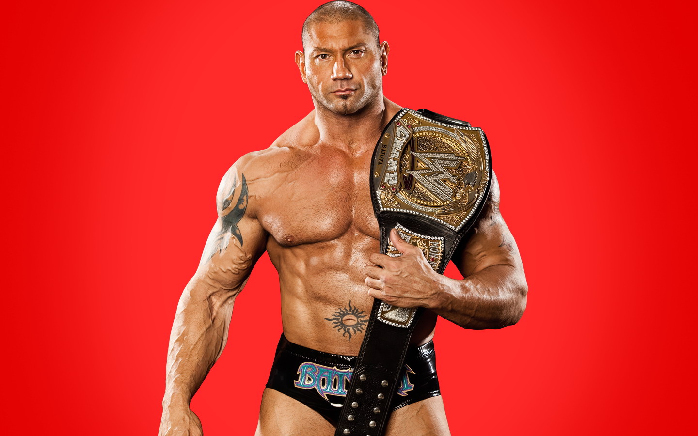 Batista-With-WWE-Championship-Belt