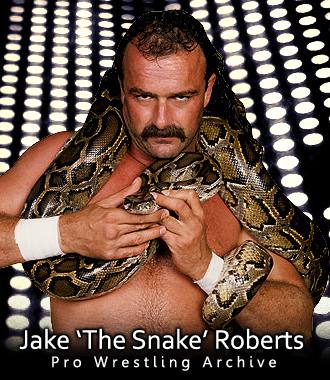 Jake “The Snake” Roberts in the ‘Accountability Crib’