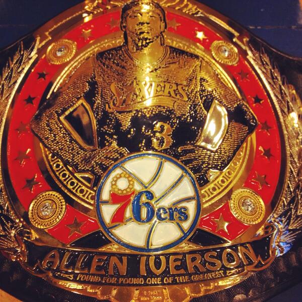 Allen Iverson has his own championship belt