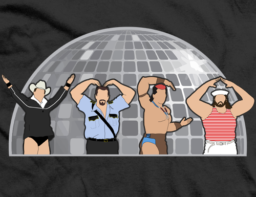 Hilarious Village People t-shirt available now