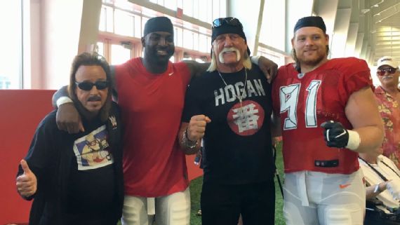 Hulk Hogan Visits an NFL Camp